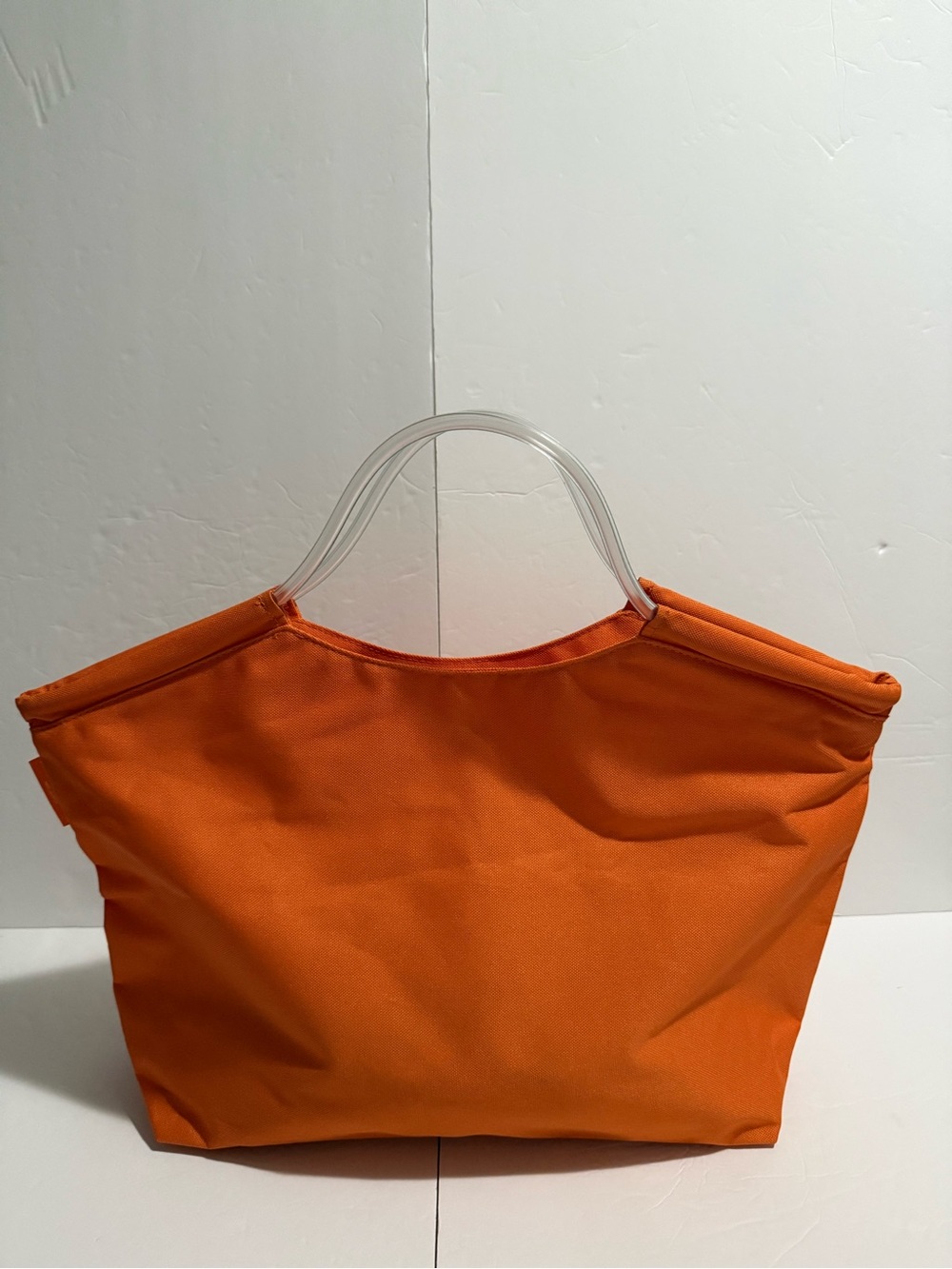 ALFAPARF MILANO Orange Tote Hand Carry Bag Clear/Translucent Handle NWOT